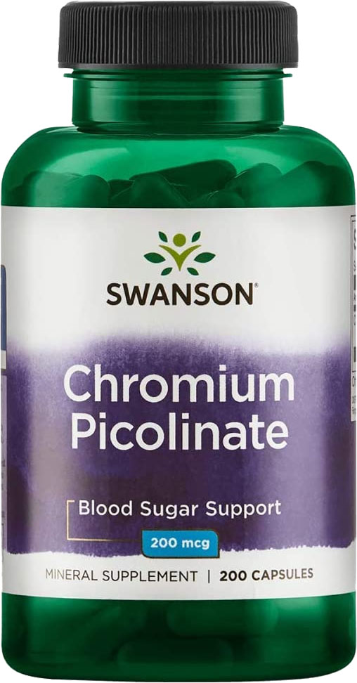 Swanson Chromium Picolinate, 200mcg, 100 kapslí Obrázek