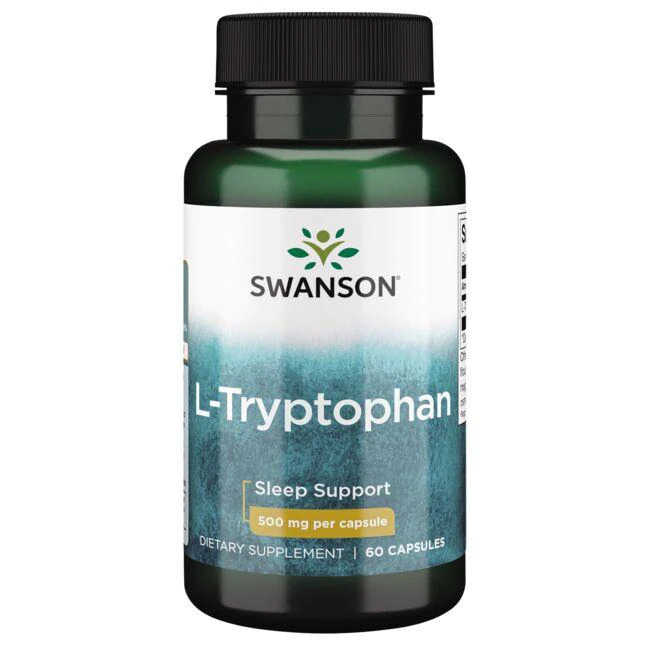 Swanson L-Tryptophan 500mg, Tryptofan, 60 kapslí Obrázek