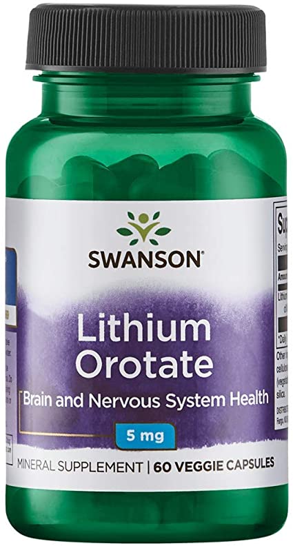 Swanson Lithium Orotate, 5 mg, 60 kapslí Obrázek