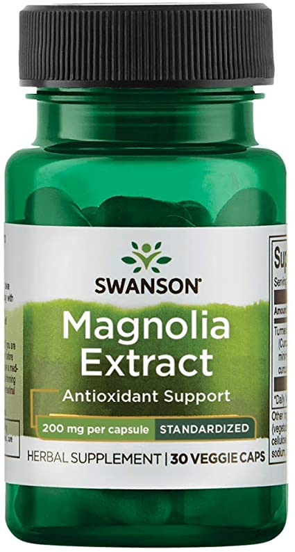 Swanson Magnolia Extract (extrakt z magnólie), 200 mg, 30 rostlinných kapslí Obrázek