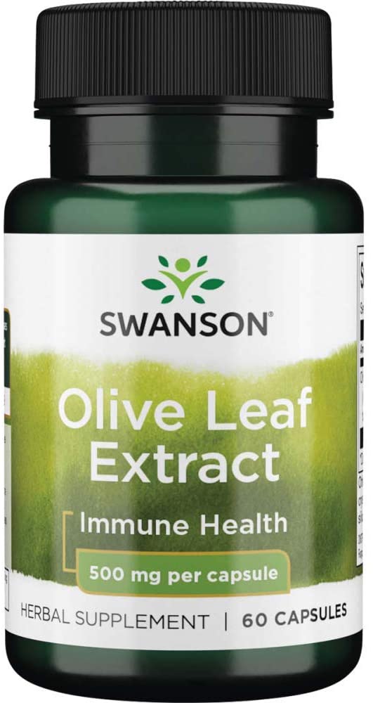 Swanson Olive Leaf Extract 500mg (Extrakt z olivových listů), 60 kapslí Obrázek