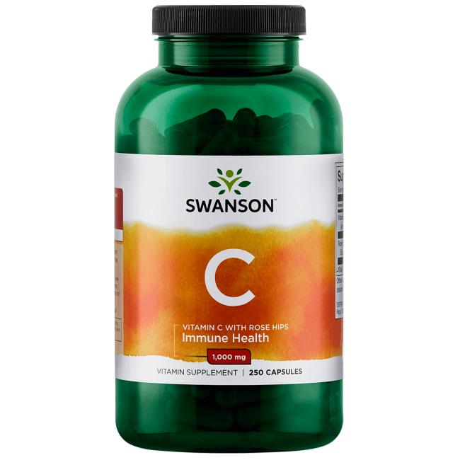 Swanson Vitamin C + Extrakt z Šípků, 1000 mg, 250 kapslí Obrázek