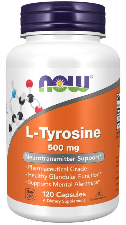 Now® Foods NOW L-Tyrosine, 500 mg, 120 kapslí Obrázek