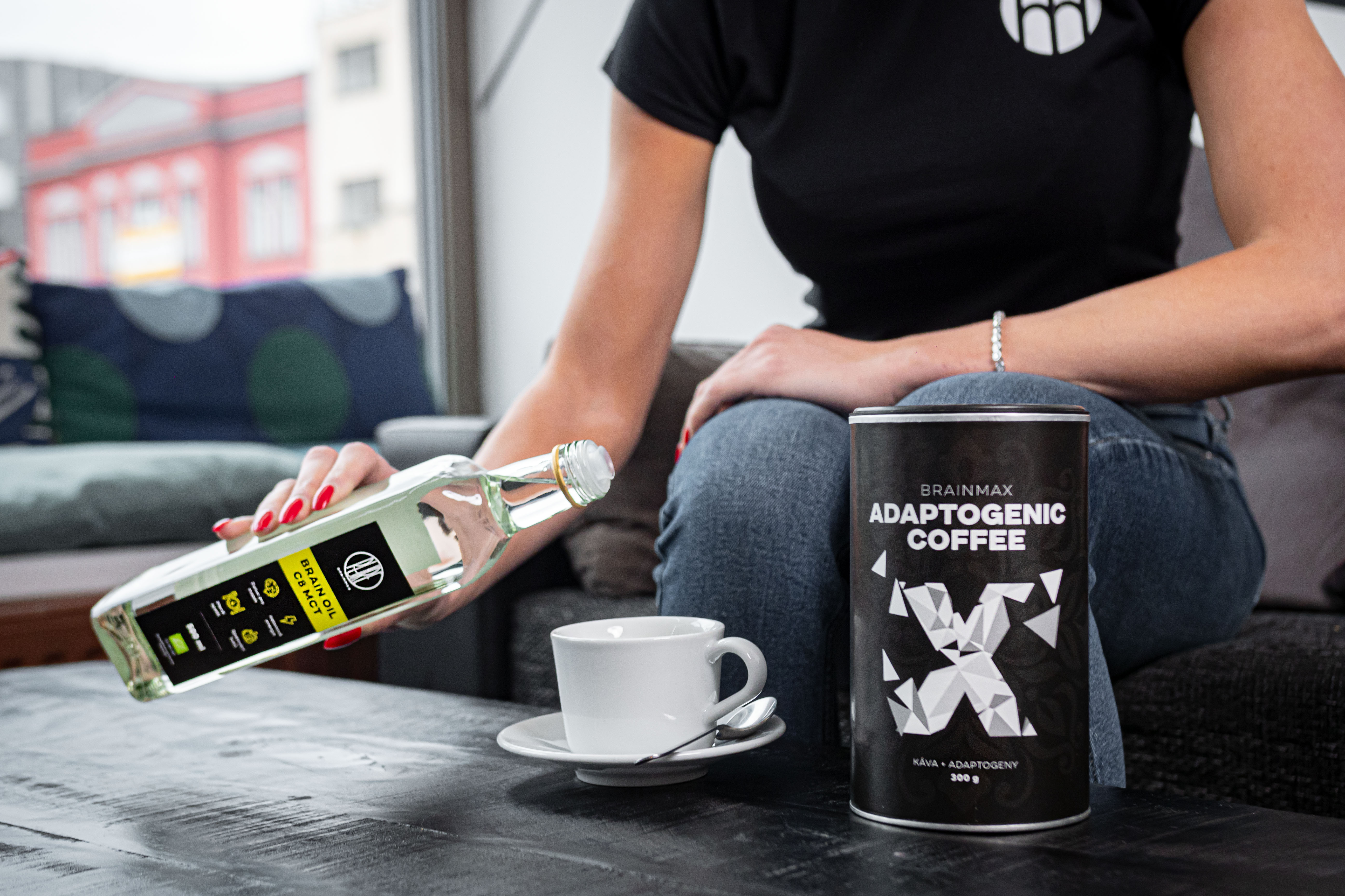 BrainMax Adaptogenic Coffee, Instantní BIO káva s adaptogeny, 300g Obrázek