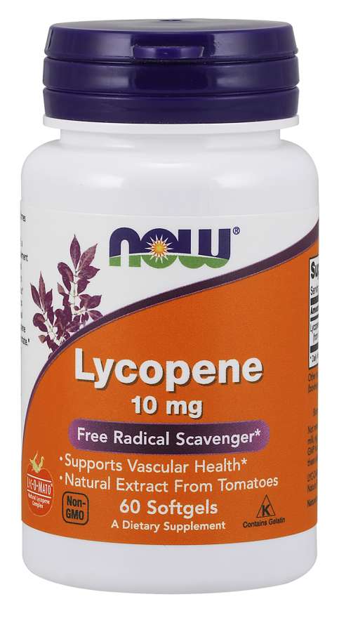 Now® Foods NOW Lycopene (Lykopen), 10 mg, 60 softgelových kapslí Obrázek