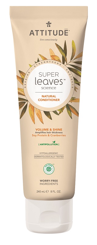 Attitude - Přírodní kondicionér Super leaves - lesk a objem pro jemné vlasy, 240 ml