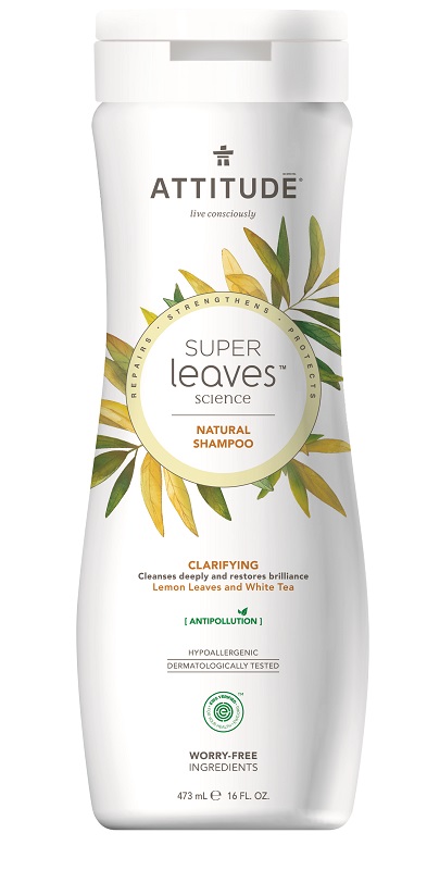 Attitude - Přírodní rozjasňující šampon Super leaves - pro normální a mastné vlasy, 473 ml