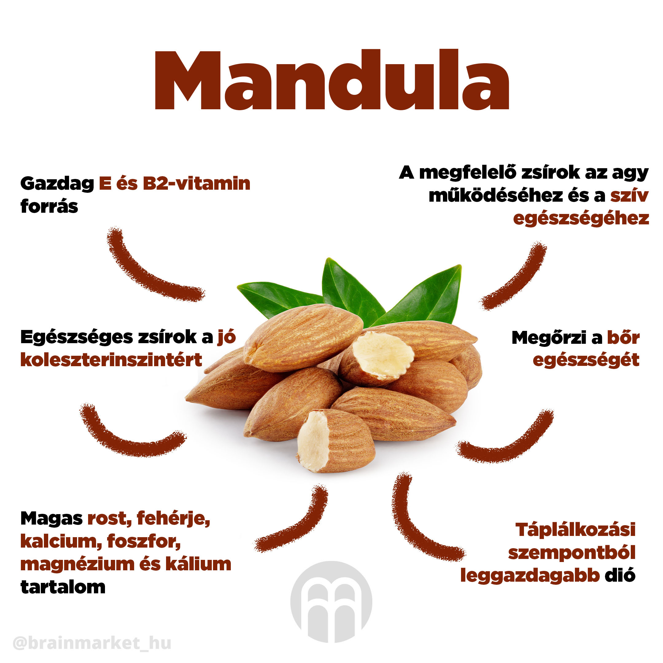 BrainMax Pure Mandle blanšírované BIO, 250 g Obrázek