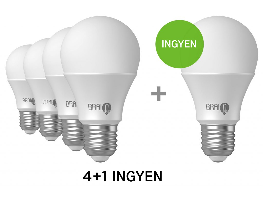 4+1 zdarma: Chytrá žárovka BrainLight LED, závit E27, 11W, WiFi, APP, stmívatelná Obrázek
