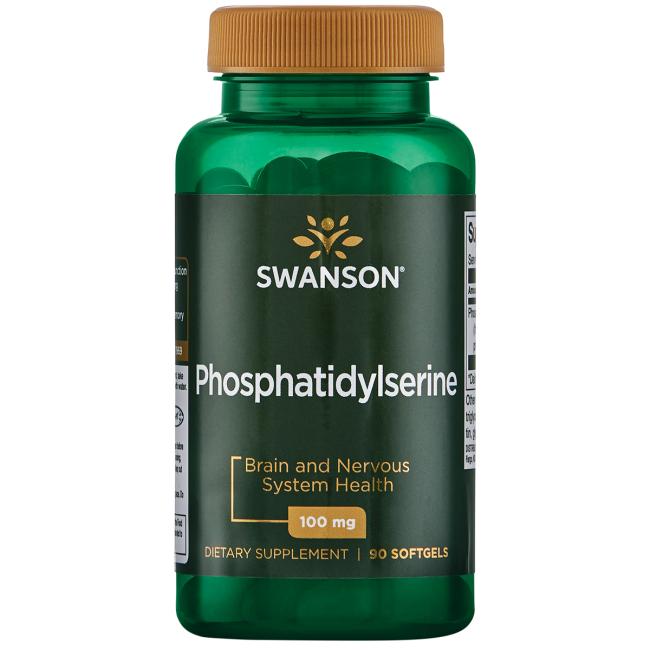 Swanson Phosphatidylserine (fosfatidylserin) 100 mg, 90 softgels Obrázek