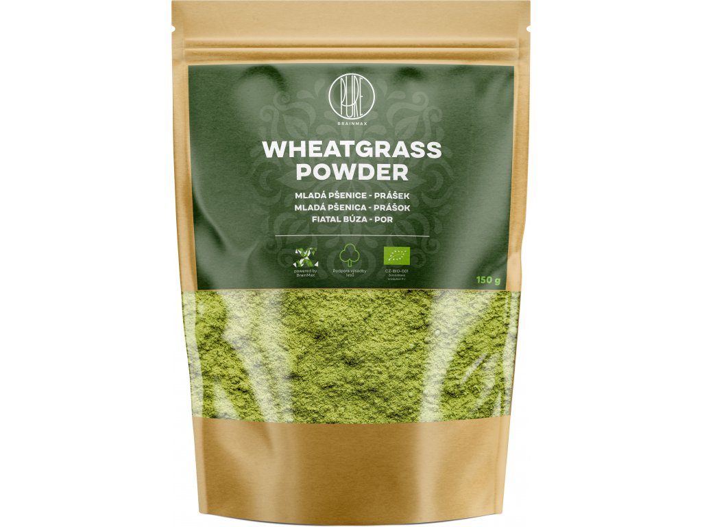 BrainMax Pure Mladá pšenice BIO, 150 g Obrázek