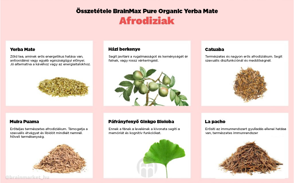 BrainMax Pure Yerba Maté, Afrodiziak, 500 g Obrázek