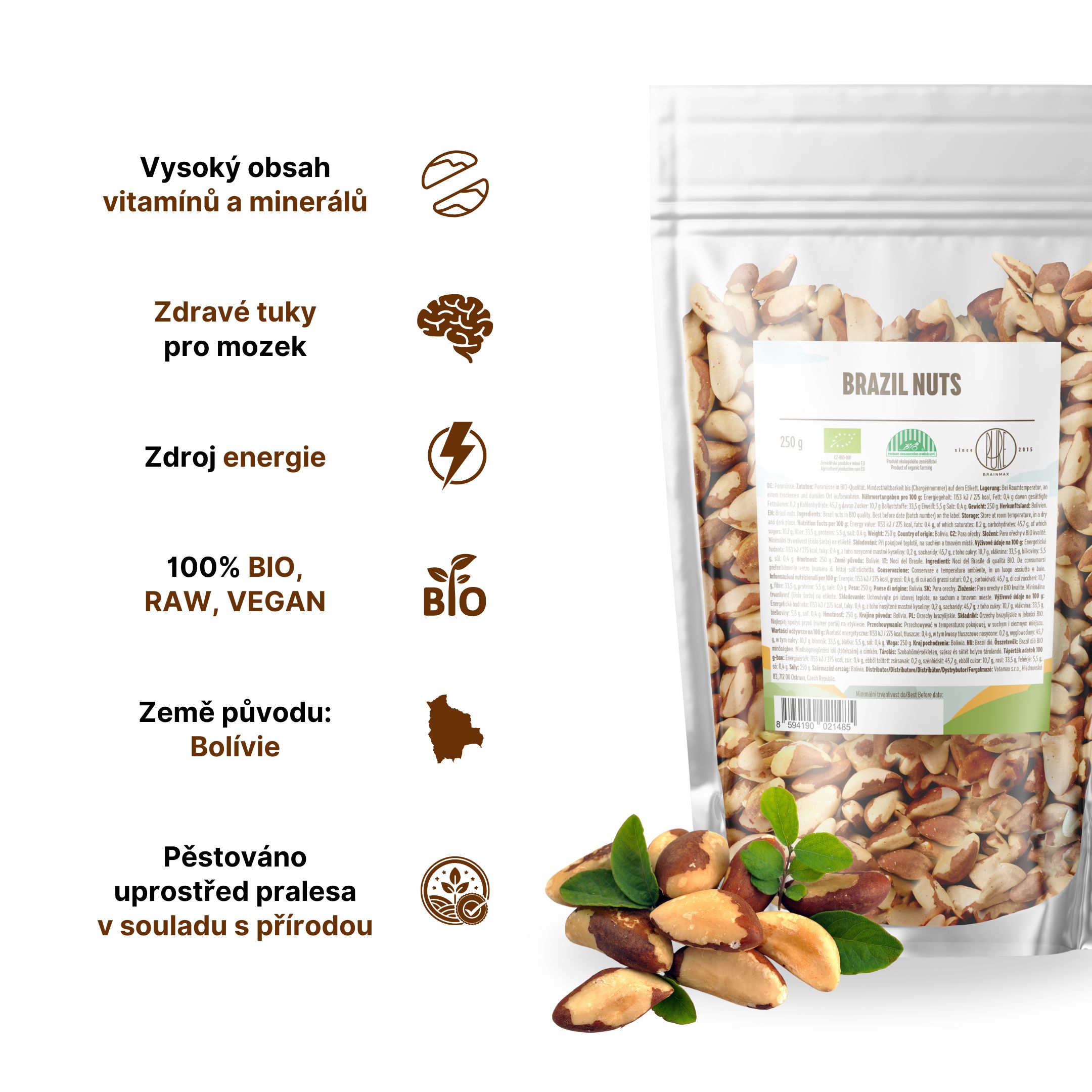 BrainMax Pure Para ořechy BIO, 250g Obrázek