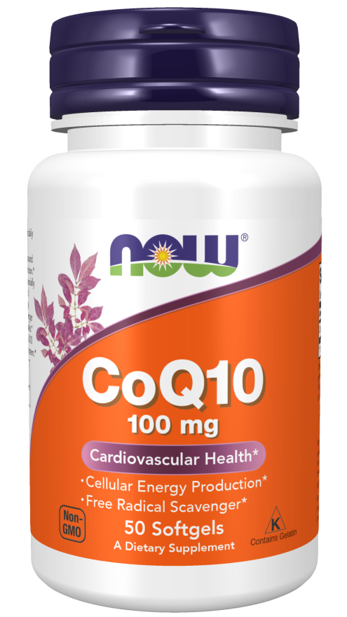 Now® Foods NOW CoQ10 (koenzym Q10) 100 mg, 50 softgelových kapslí Obrázek