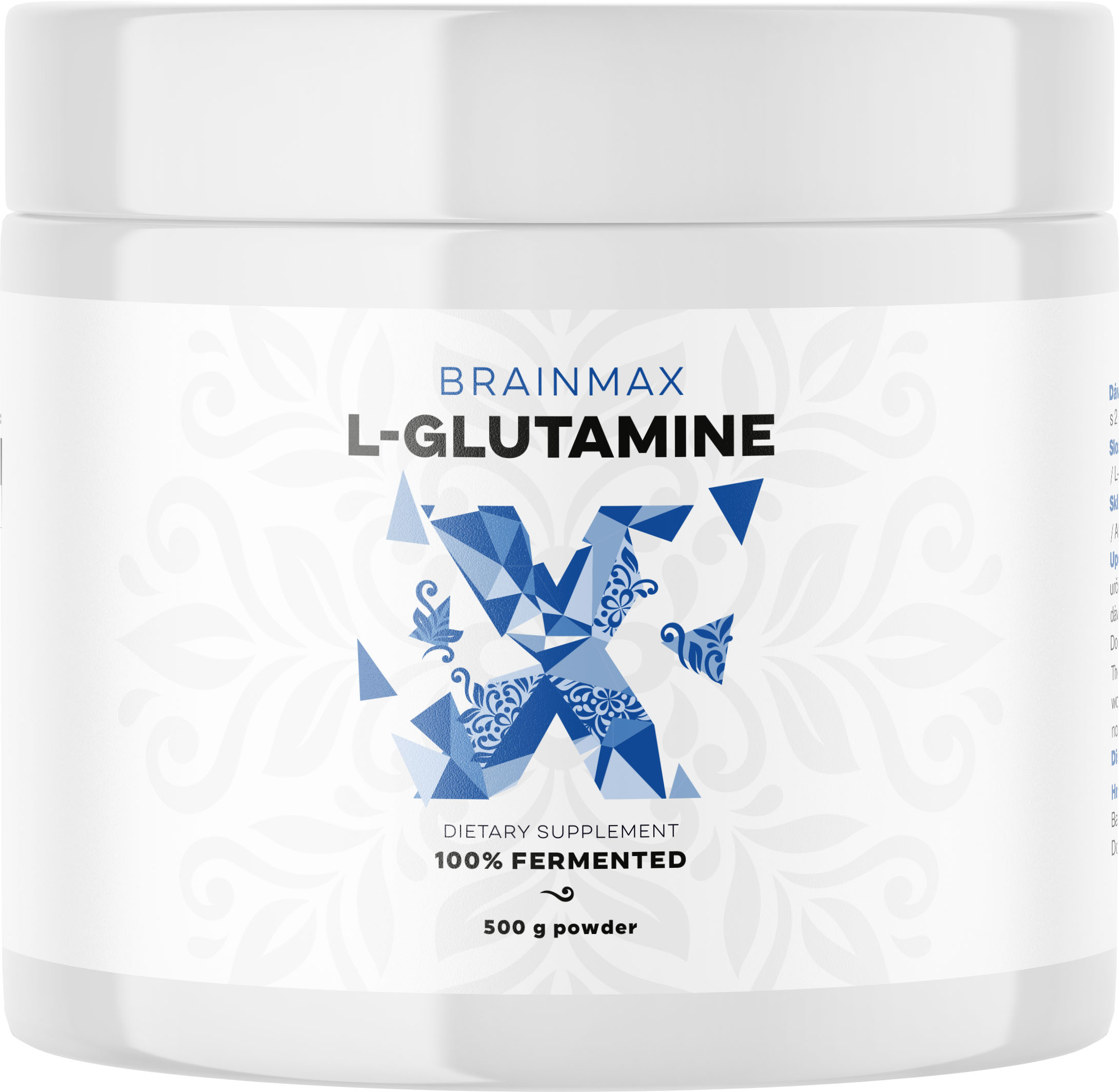 BrainMax L-Glutamine, L-Glutamin 500 g Obrázek