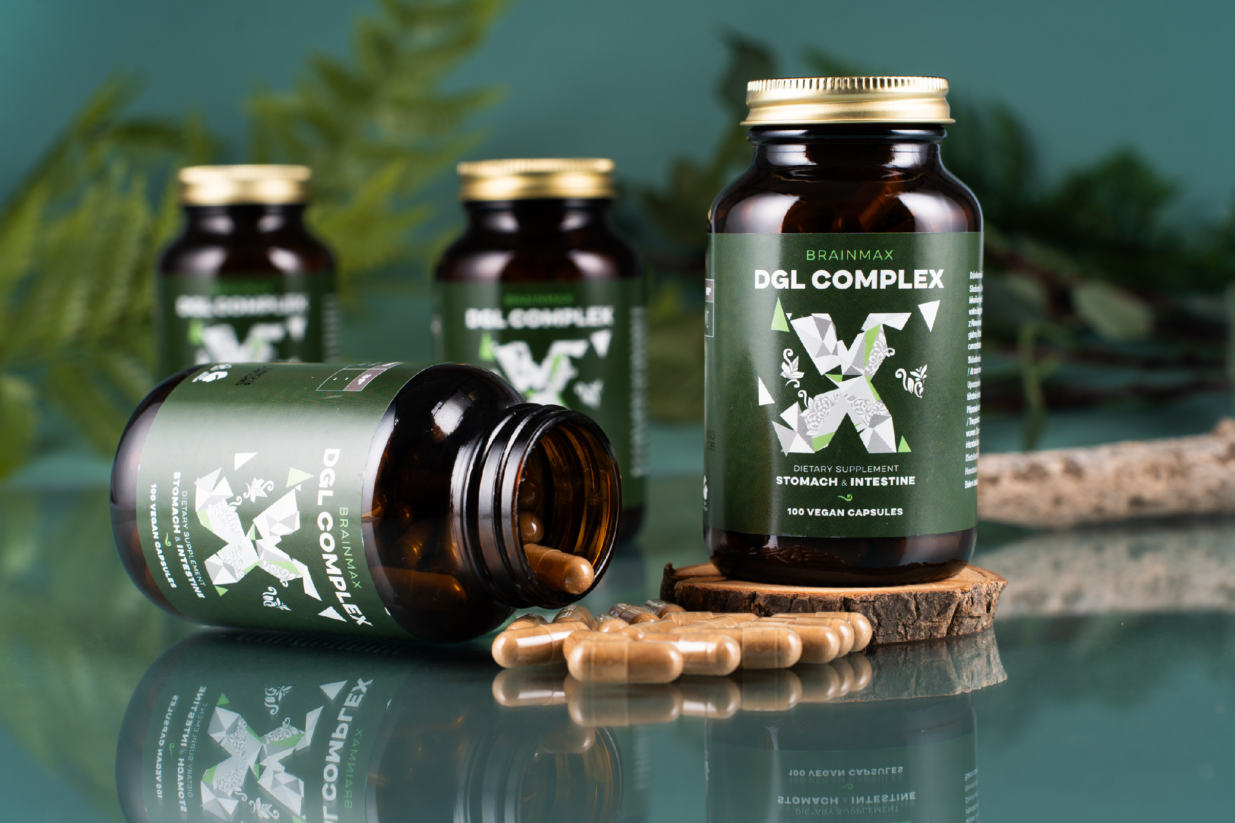 BrainMax DGL Complex (Deglycyrrhizinovaná lékořice), 100 rostlinných kapslí Obrázek