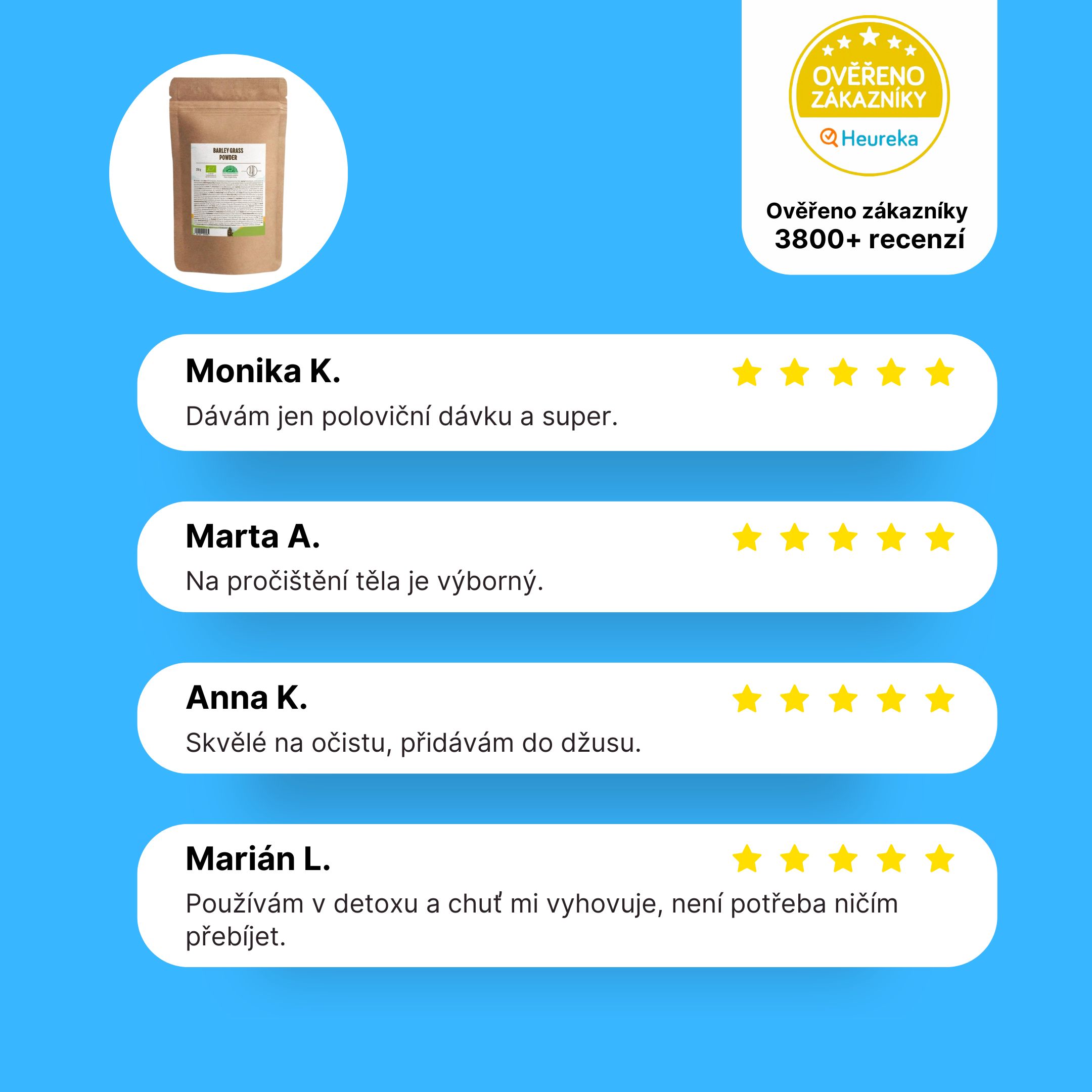 BrainMax Pure Mladý ječmen BIO, 250 g Obrázek