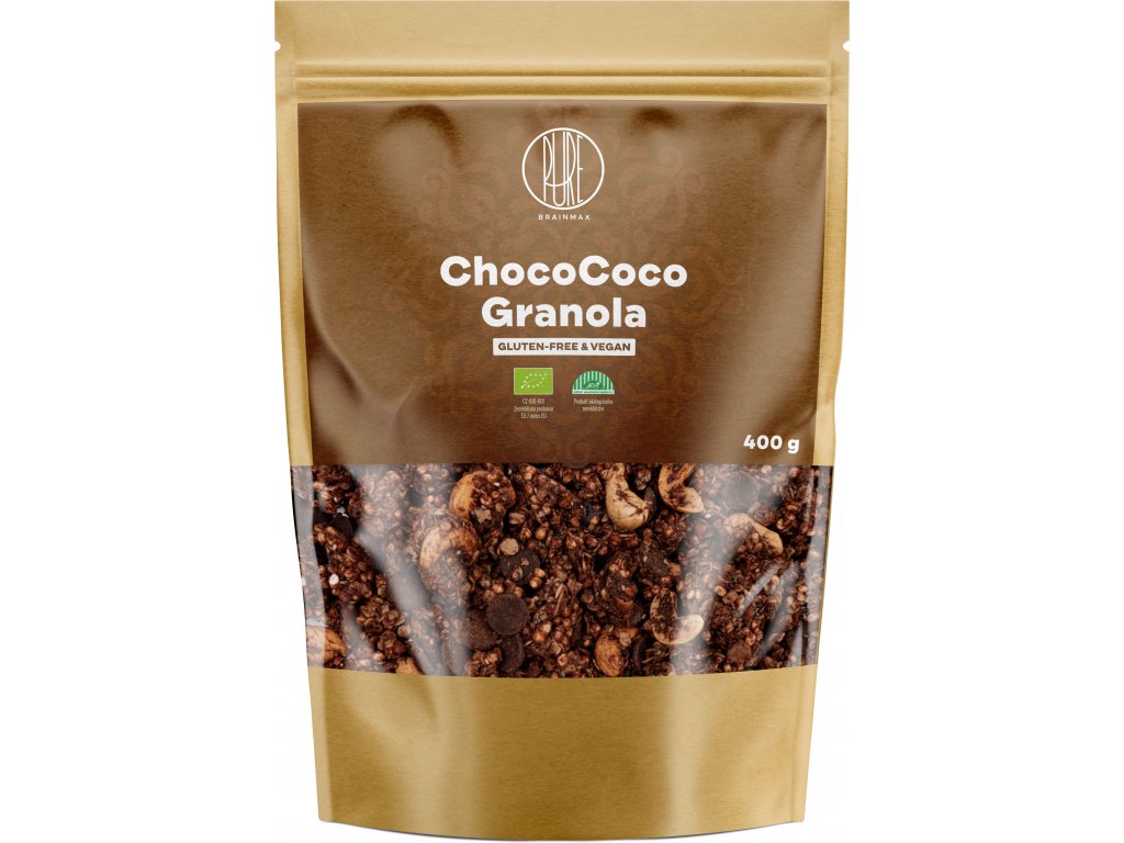 BrainMax Pure ChocoCoco Granola, Čokoláda a Kokos, 400 g Obrázek