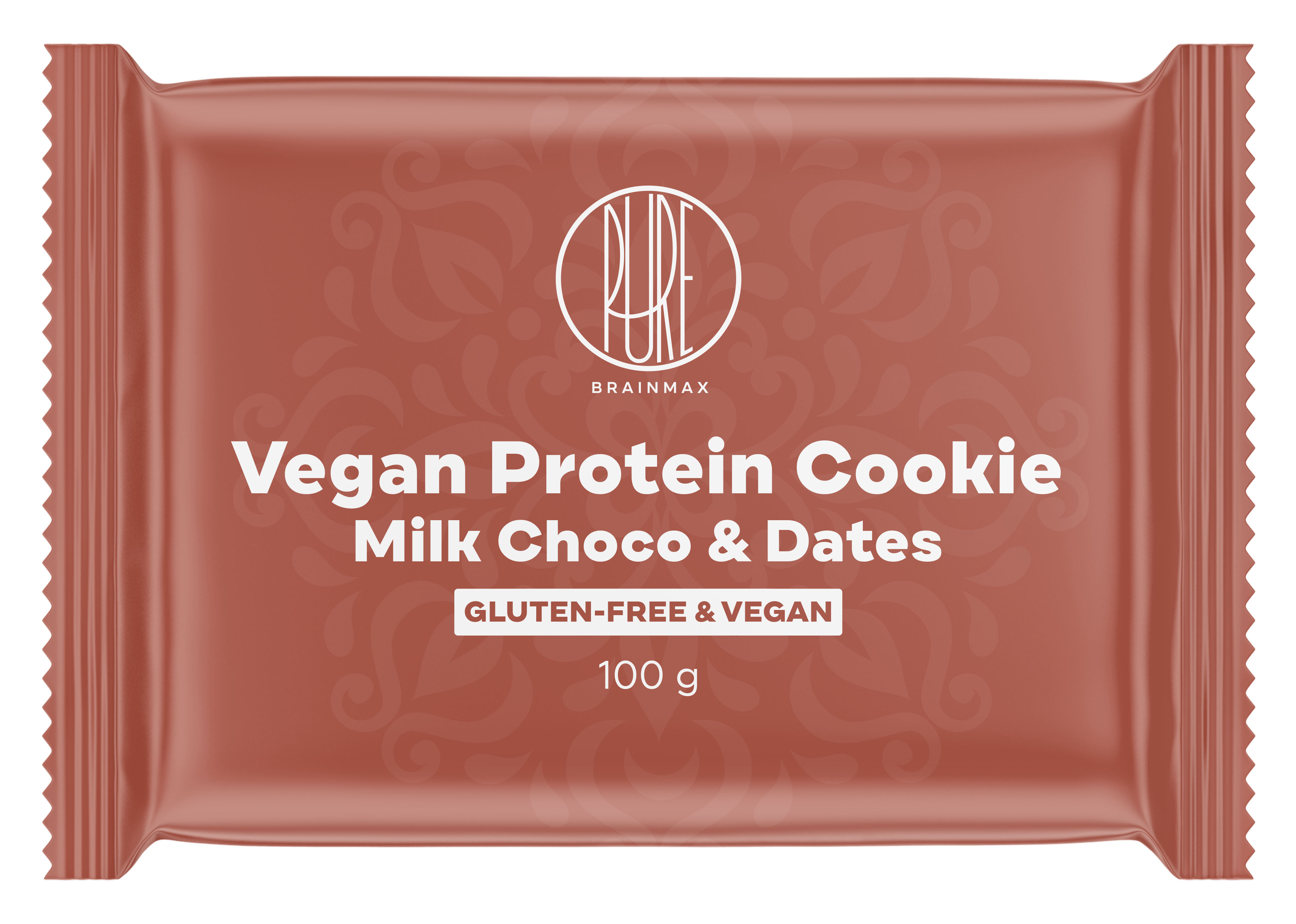 BrainMax Pure Vegan Protein Cookie, Mléčná čokoláda & Datle, 100 g Obrázek