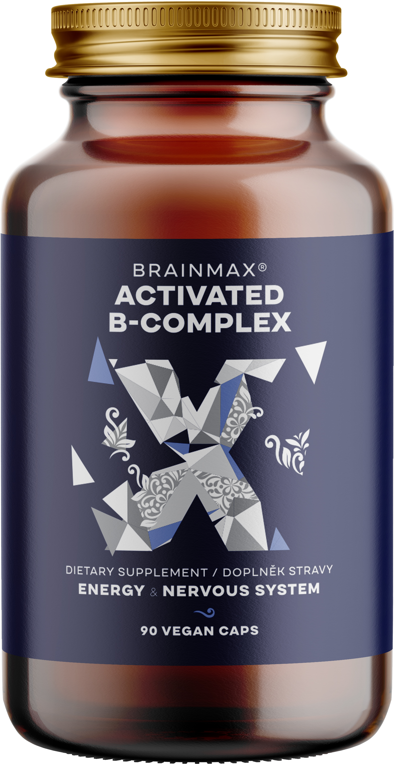 BrainMax Activated B-Complex, Aktivovaný B Komplex, 90 rostlinných kapslí Obrázek