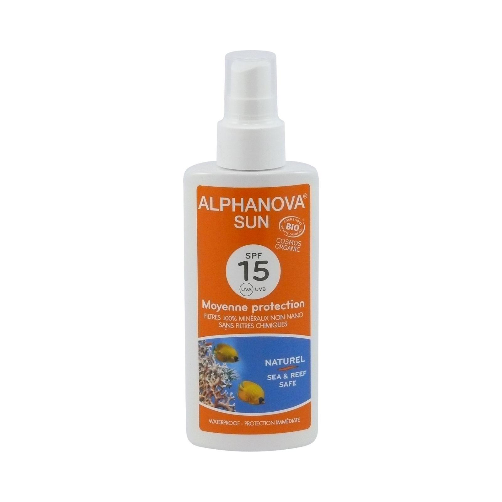 Alphanova - Opalovací krém ve spreji SPF 15 BIO, 125 ml Obrázek
