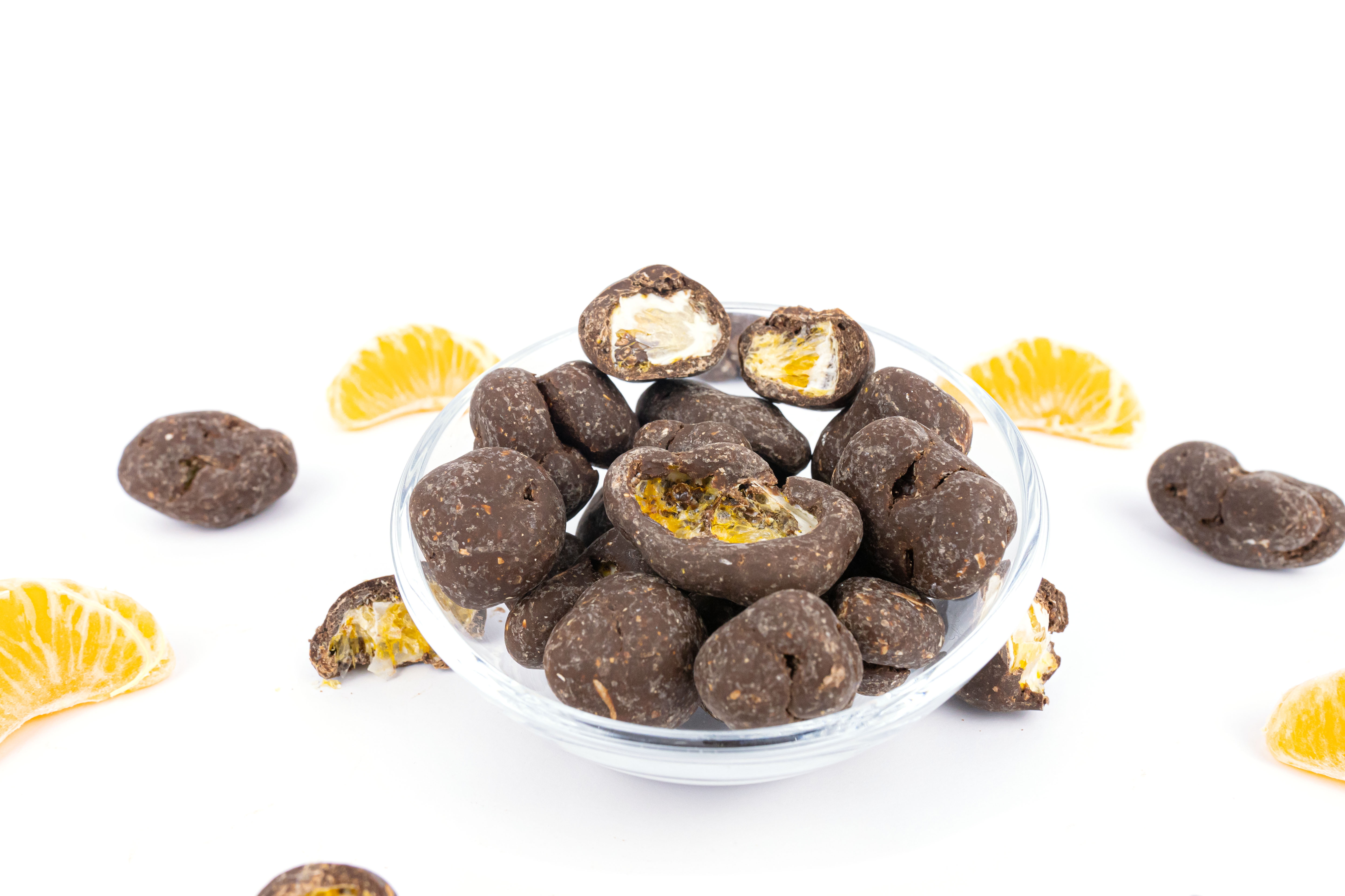 BrainMax Pure Lyofilizované mandarinky v hořké čokoládě, 215 g Obrázek
