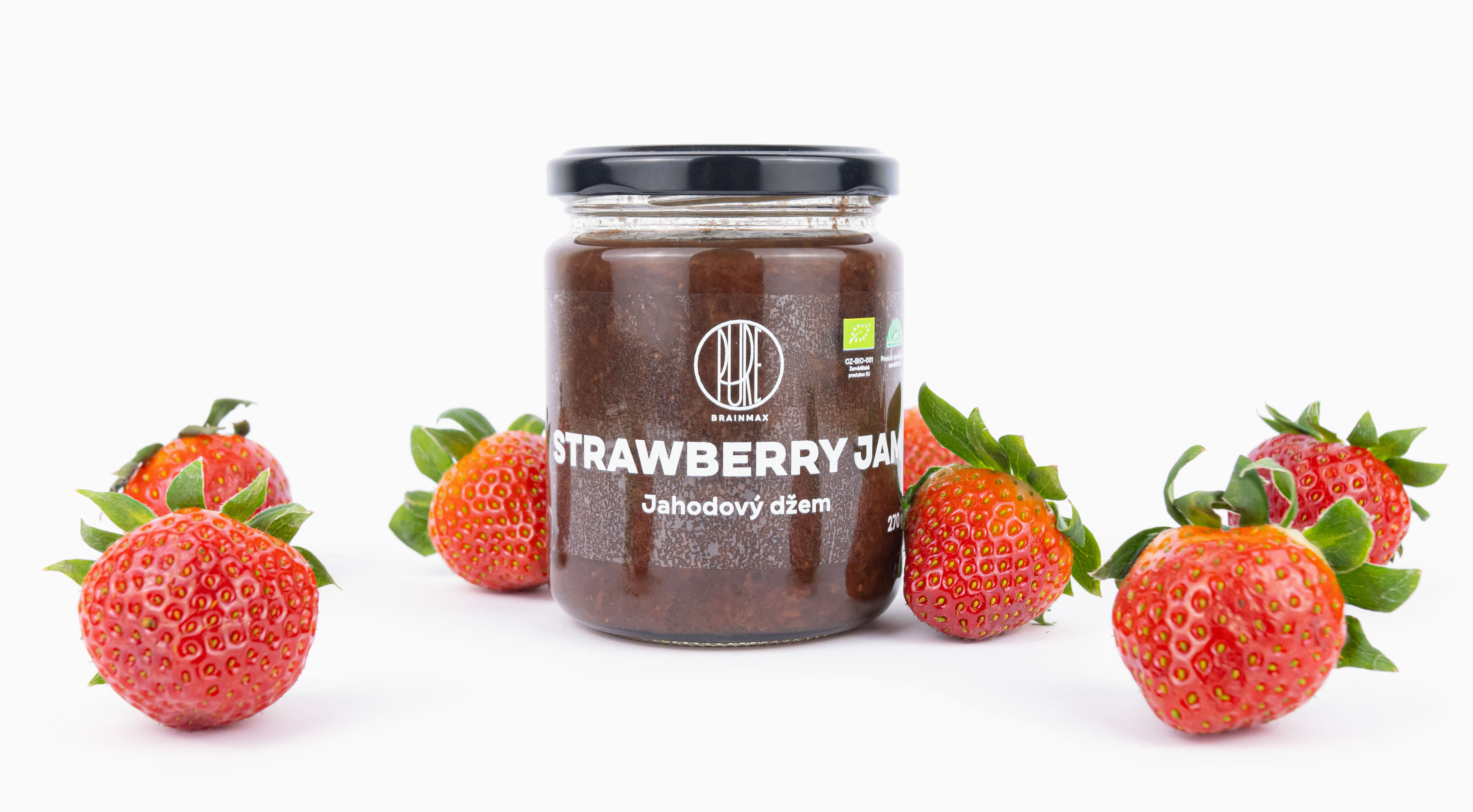 BrainMax Pure Džem Jahoda, BIO, 270g Obrázek