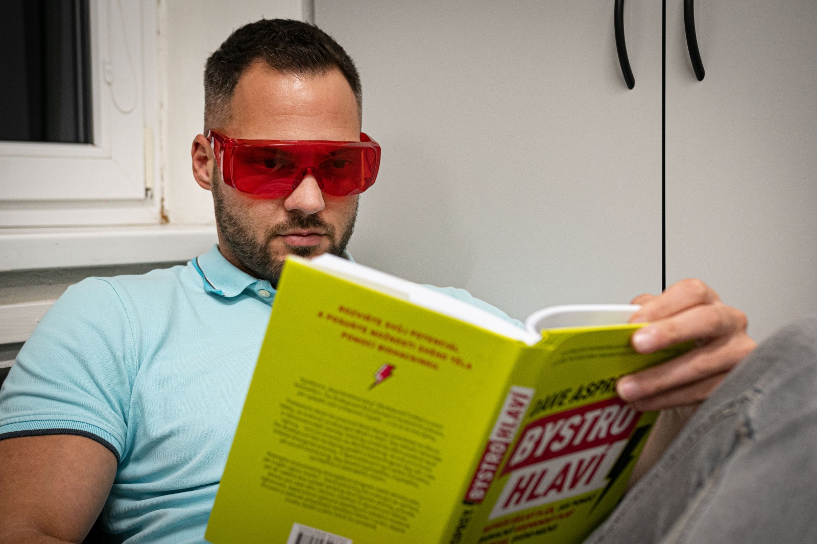 BrainMax BrainMarket brýle blokující 100% modrého a zeleného světla, TRON - II. jakost Obrázek