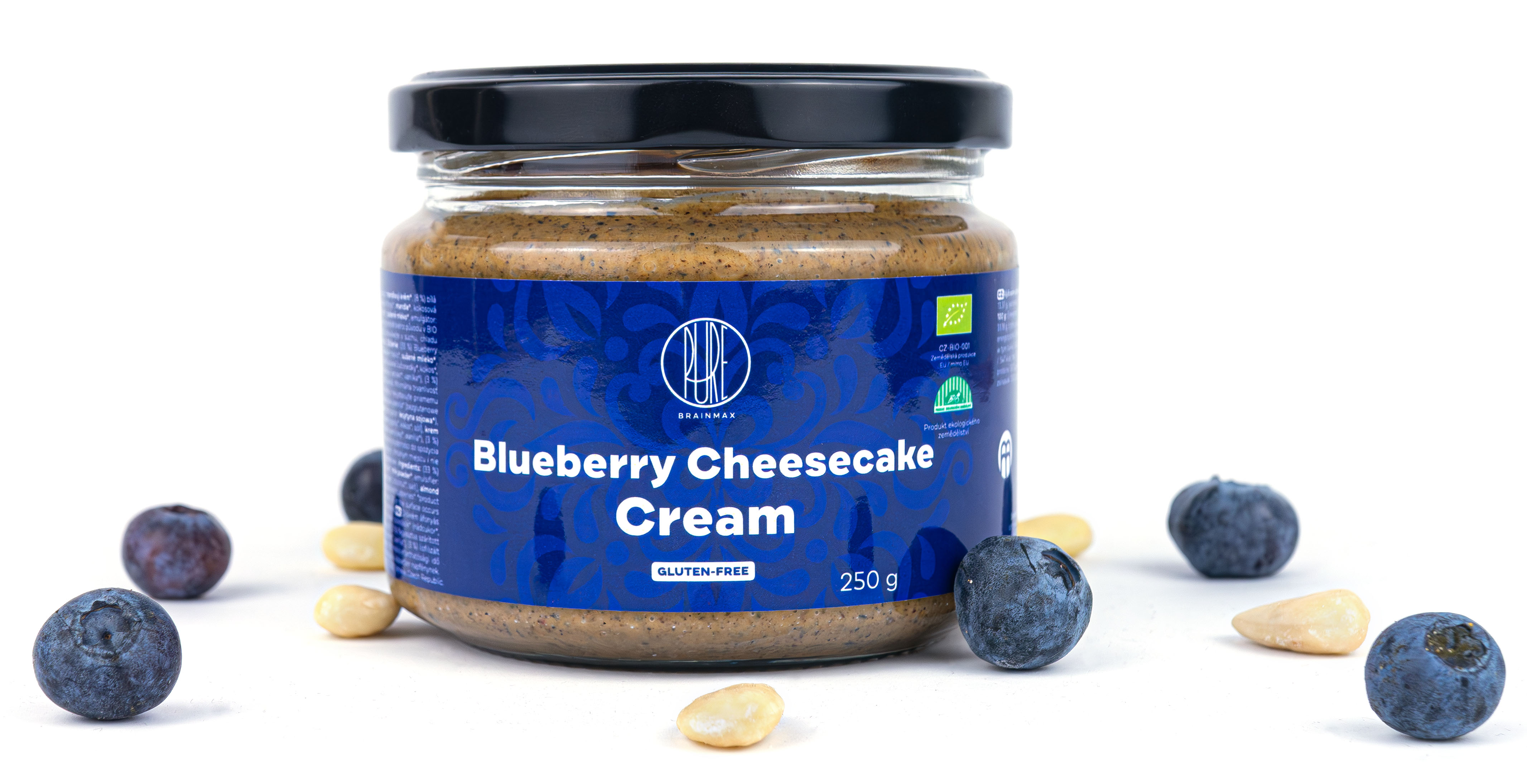 BrainMax Pure Blueberry Cheesecake Cream, BIO, 250 g Obrázek