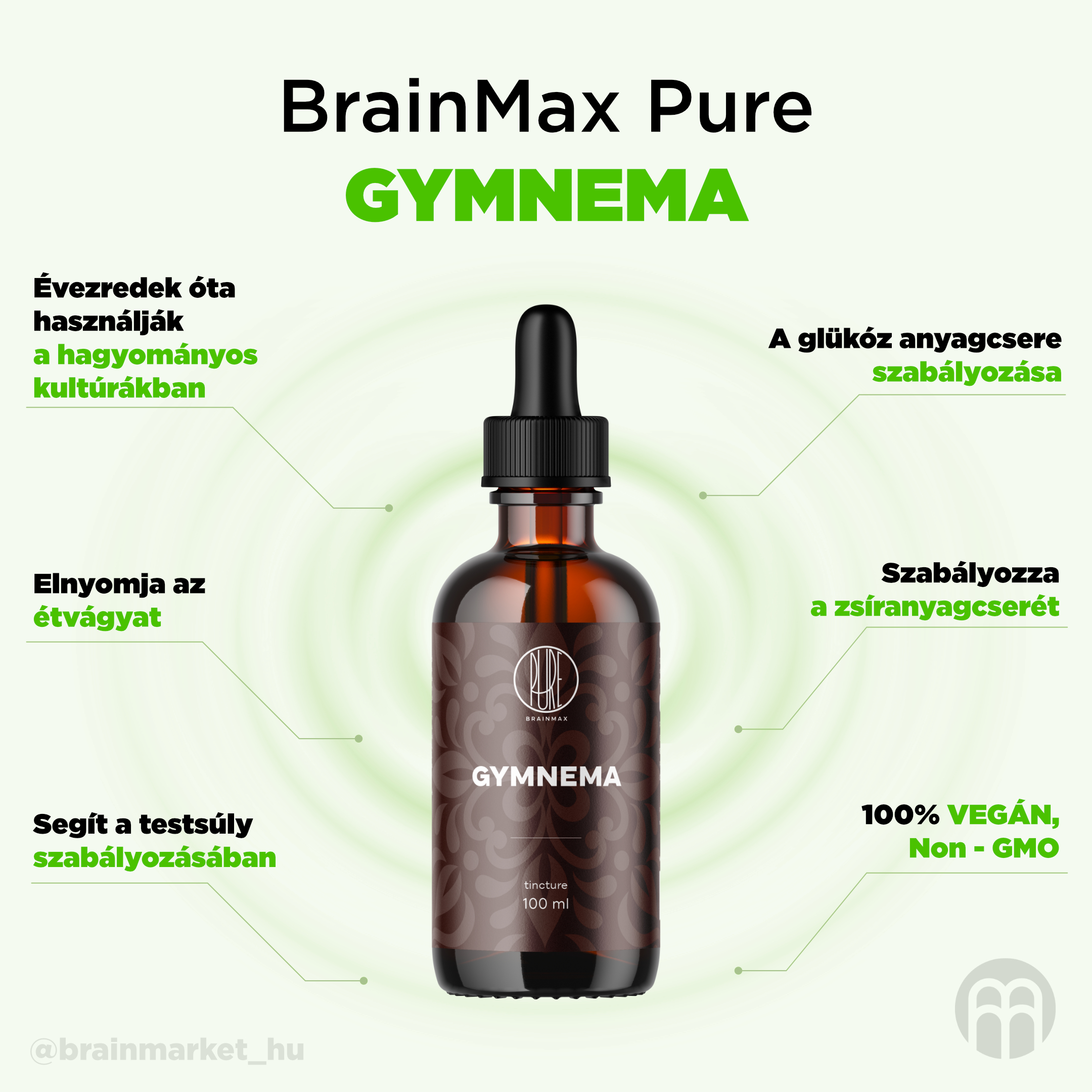 BrainMax Pure Gymnema tinktura 1:3, 100 ml Obrázek