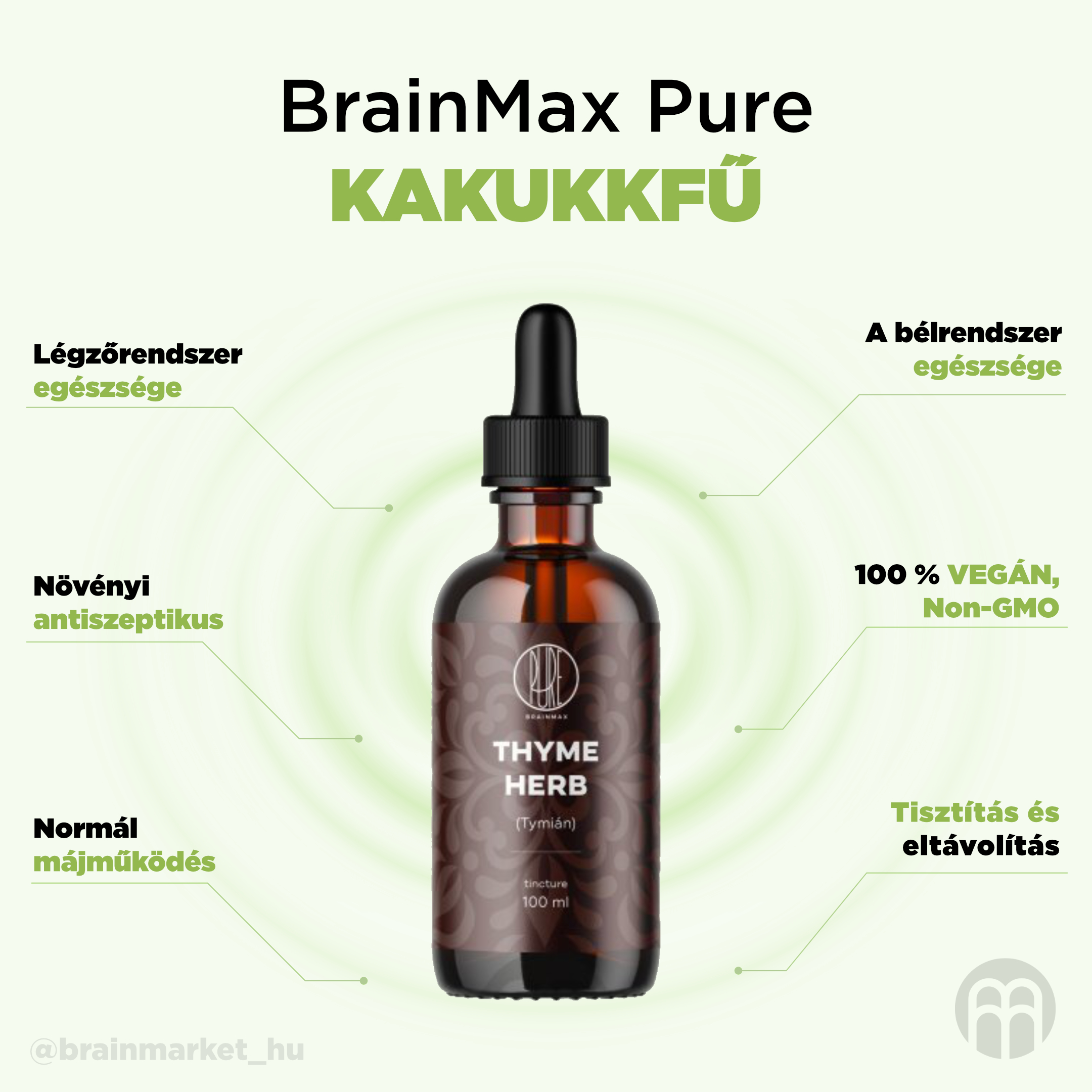 BrainMax Pure Tymián tinktura 1:3, 100 ml Obrázek