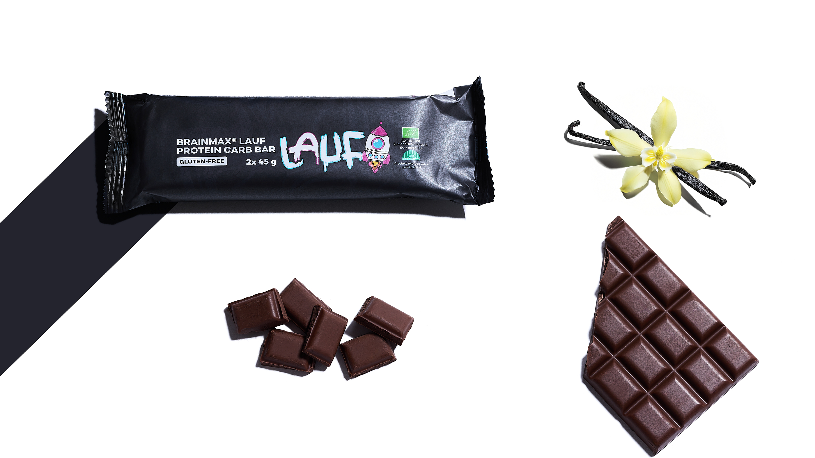 BrainMax Pure BrainMax Lauf Protein Carb Bar, proteinovo-sacharidová tyčinka, BIO, 2x45 g Obrázek