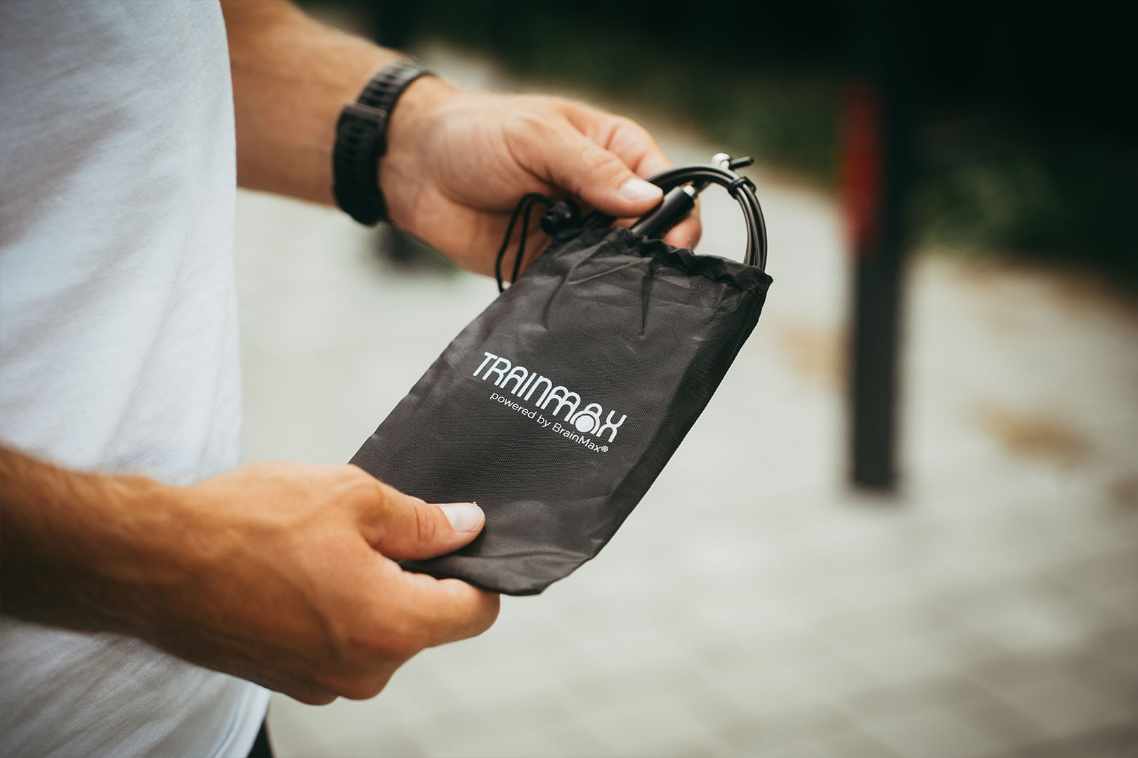 TrainMax švihadlo kovové, černé Obrázek