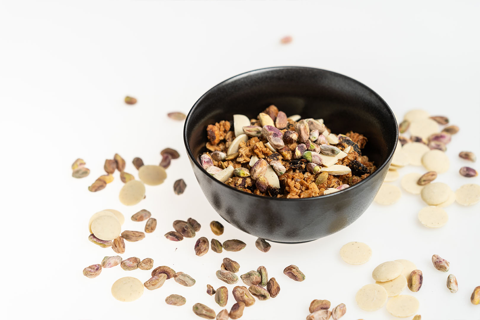 BrainMax Pure Pistachio & White Chocolate Granola, pistácie a bílá čokoláda, BIO, 400 g Obrázek