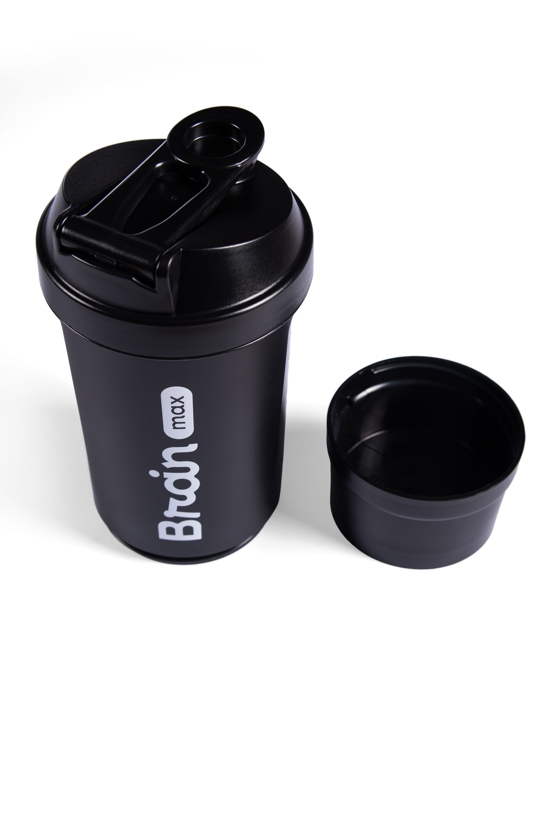 BrainMax vícedílný plastový shaker (šejkr), černý, 700 ml Obrázek