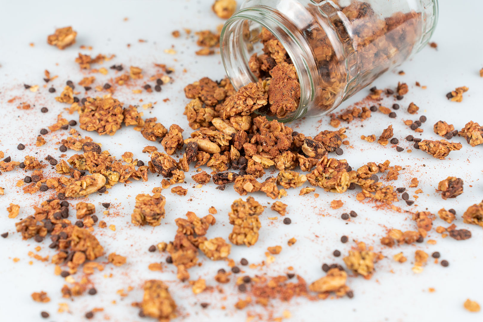 BrainMax Pure Choco Raspberry Granola, granola s čokoládou a malinami, BIO, 400 g Obrázek