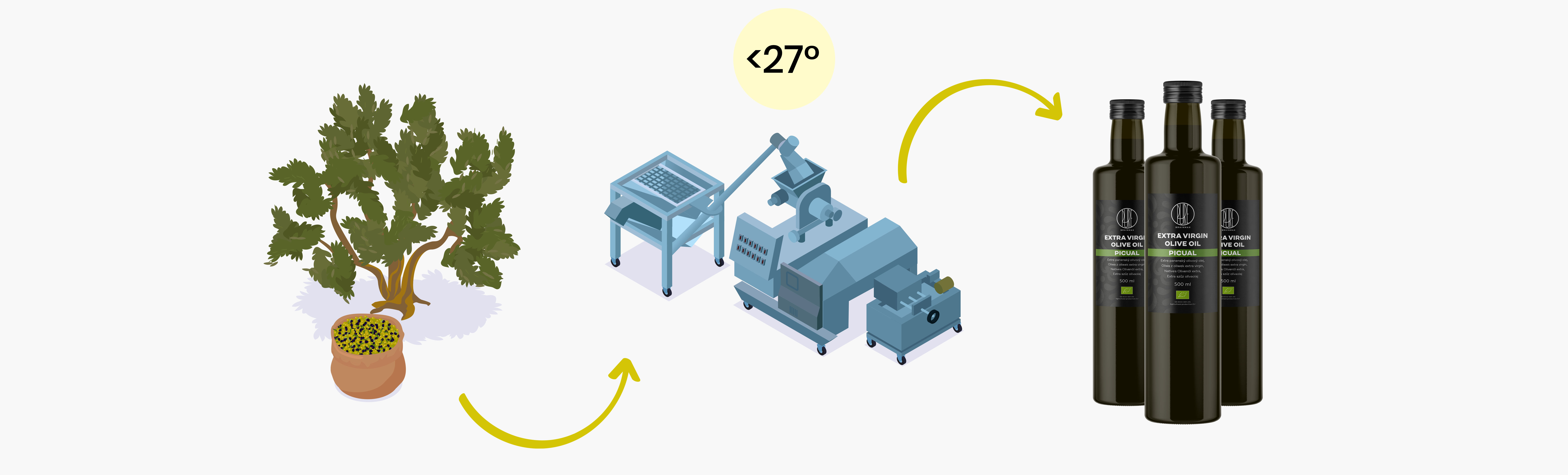 BrainMax Pure Extra panenský olivový olej Picual, BIO, 500 ml Obrázek