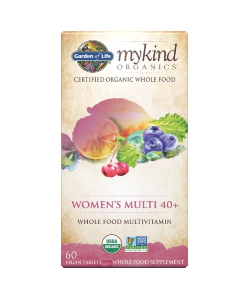 Garden of life Mykind Organics Women's Multi 40+, multivitamín pro ženy, 60 rostlinných tablet Obrázek