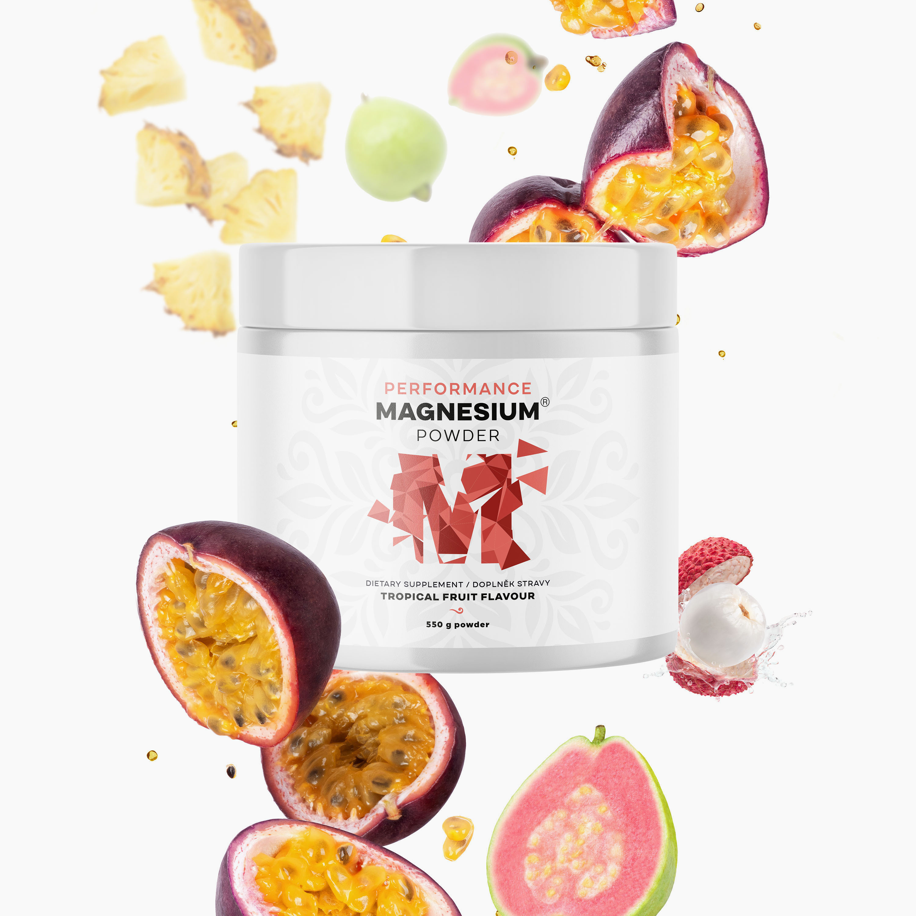 BrainMax Performance Magnesium® Powder, hořčík bisglycinát v prášku, 90 dávek, 550 g Příchuť: Pomeranč Obrázek