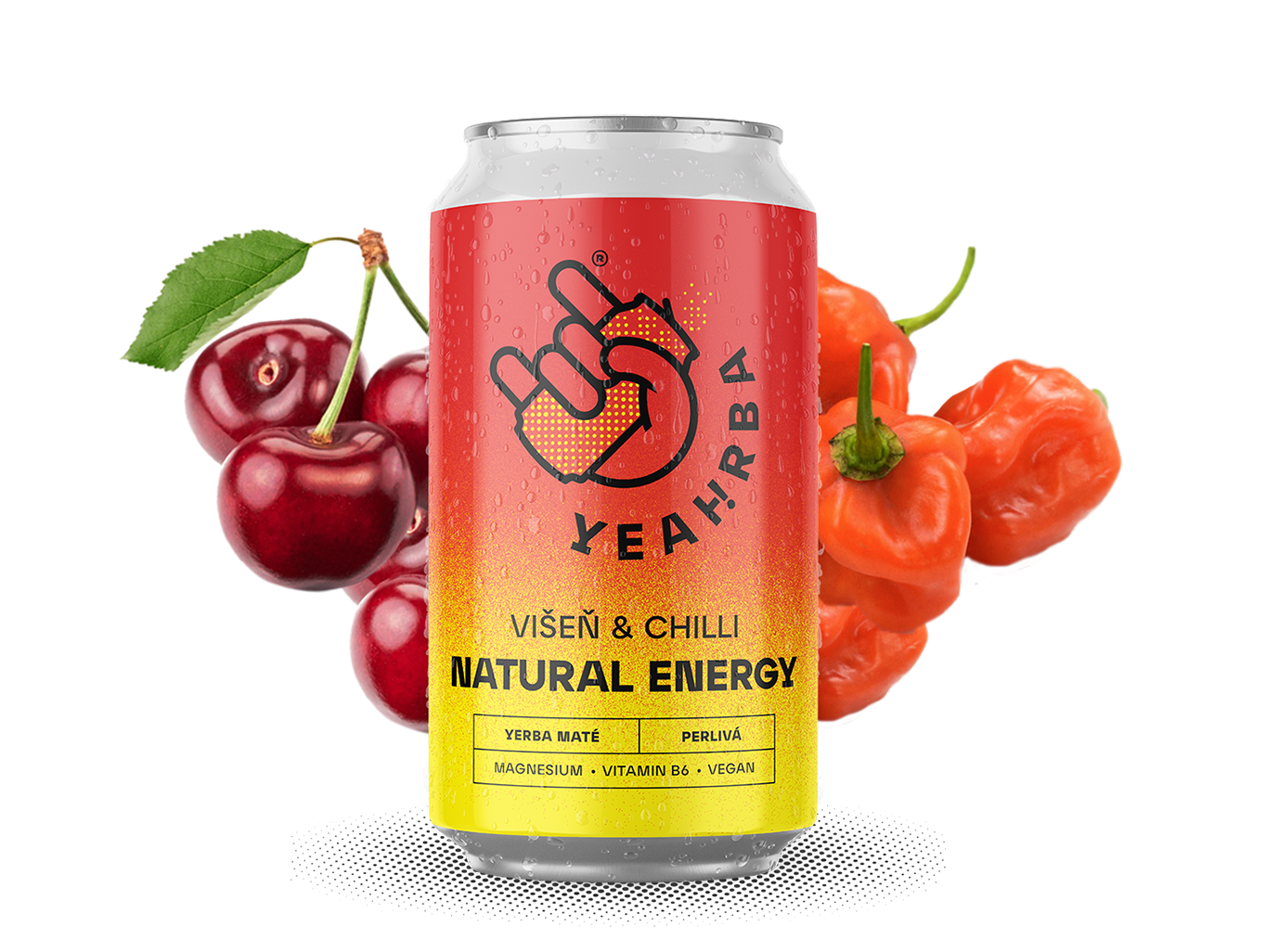 Yeahrba - Višeň & Chilli Perlivá,  330 ml Kép