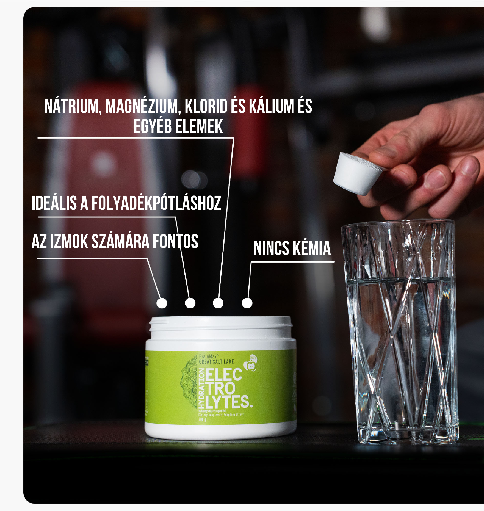 BrainMax Hydration electrolytes, hydratační elektrolyty, jablko, 300 g Obrázek