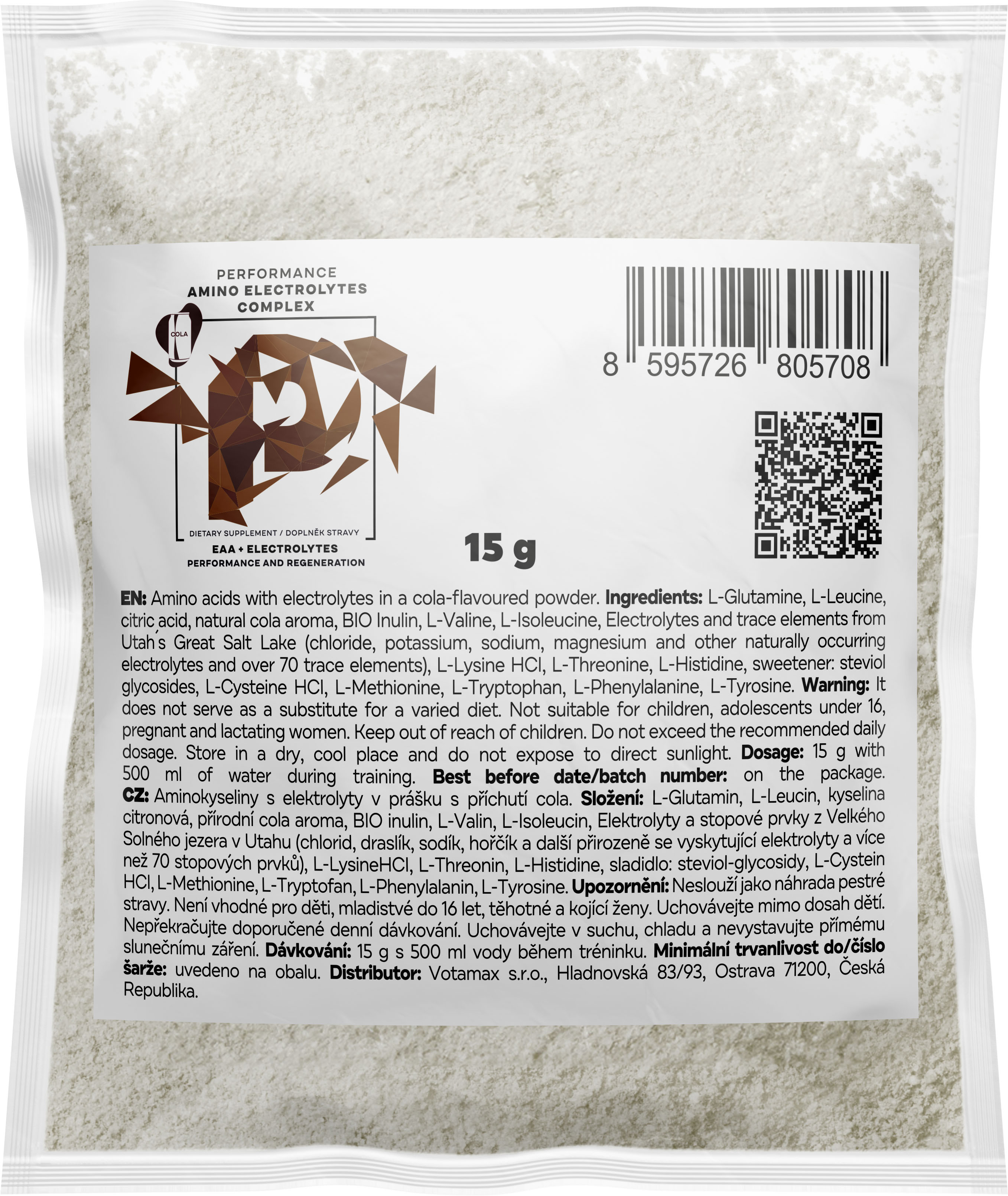 BrainMax Performance Amino Electrolytes Complex, EAA + Elektrolyty, 15 g, VZOREK Příchuť: Třešeň Obrázek