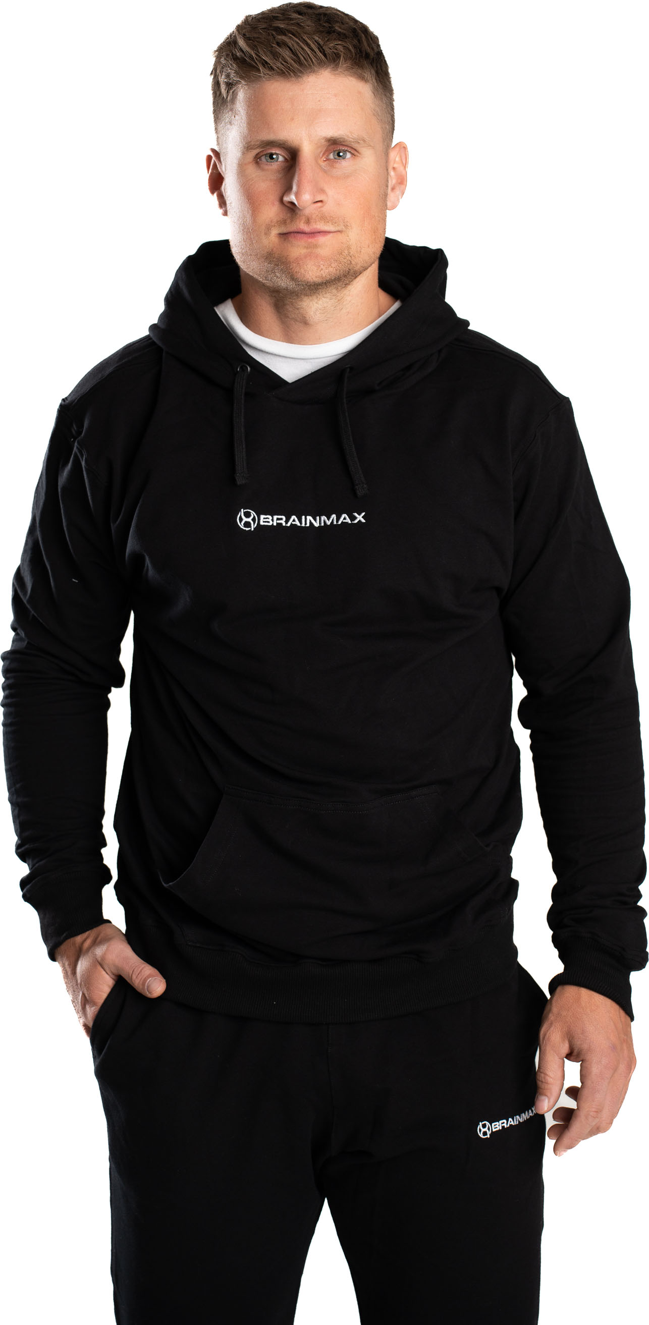 BrainMax mikina z BIO bavlny, unisex, černá Velikost: S Obrázek
