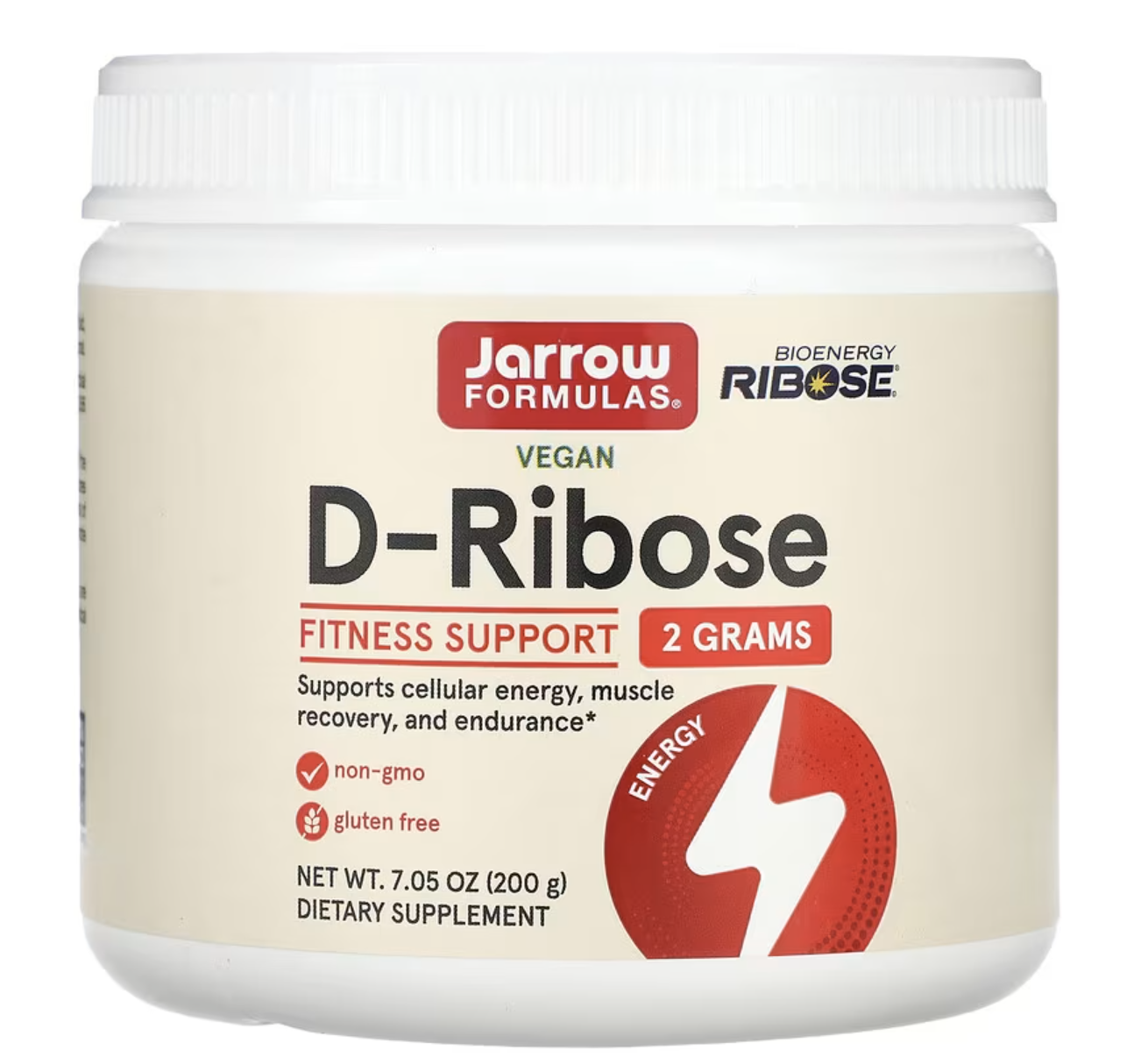 Jarrow Formulas Jarrow Formulas, D-Ribose Powder, D-ribóza v prášku, 200 g