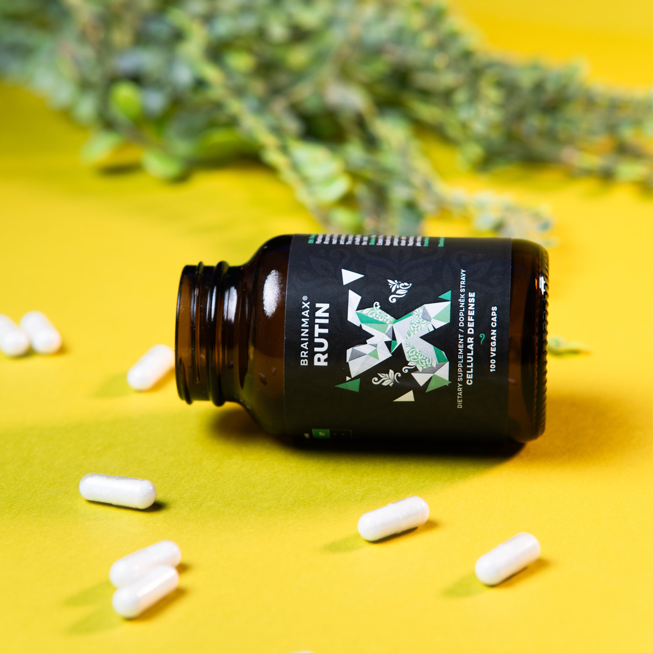 BrainMax Rutin, 500 mg, 100 rostlinných kapslí Obrázek