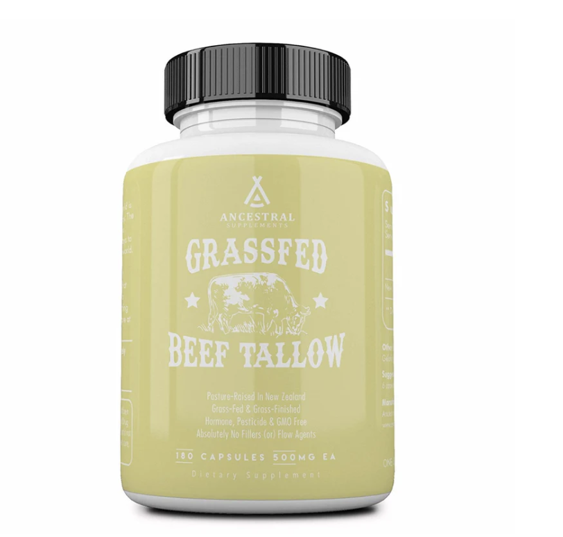 Ancestral Supplements, Grass-fed Beef Tallow, hovězí lůj, 180 kapslí, 30 dávek Obrázek