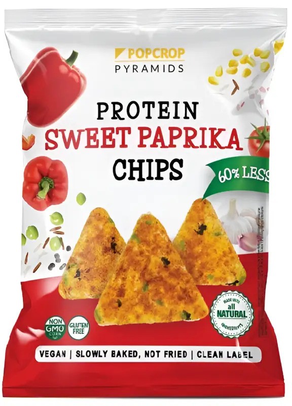Popcrop Proteinové chipsy s příchutí sladké papriky 60 g