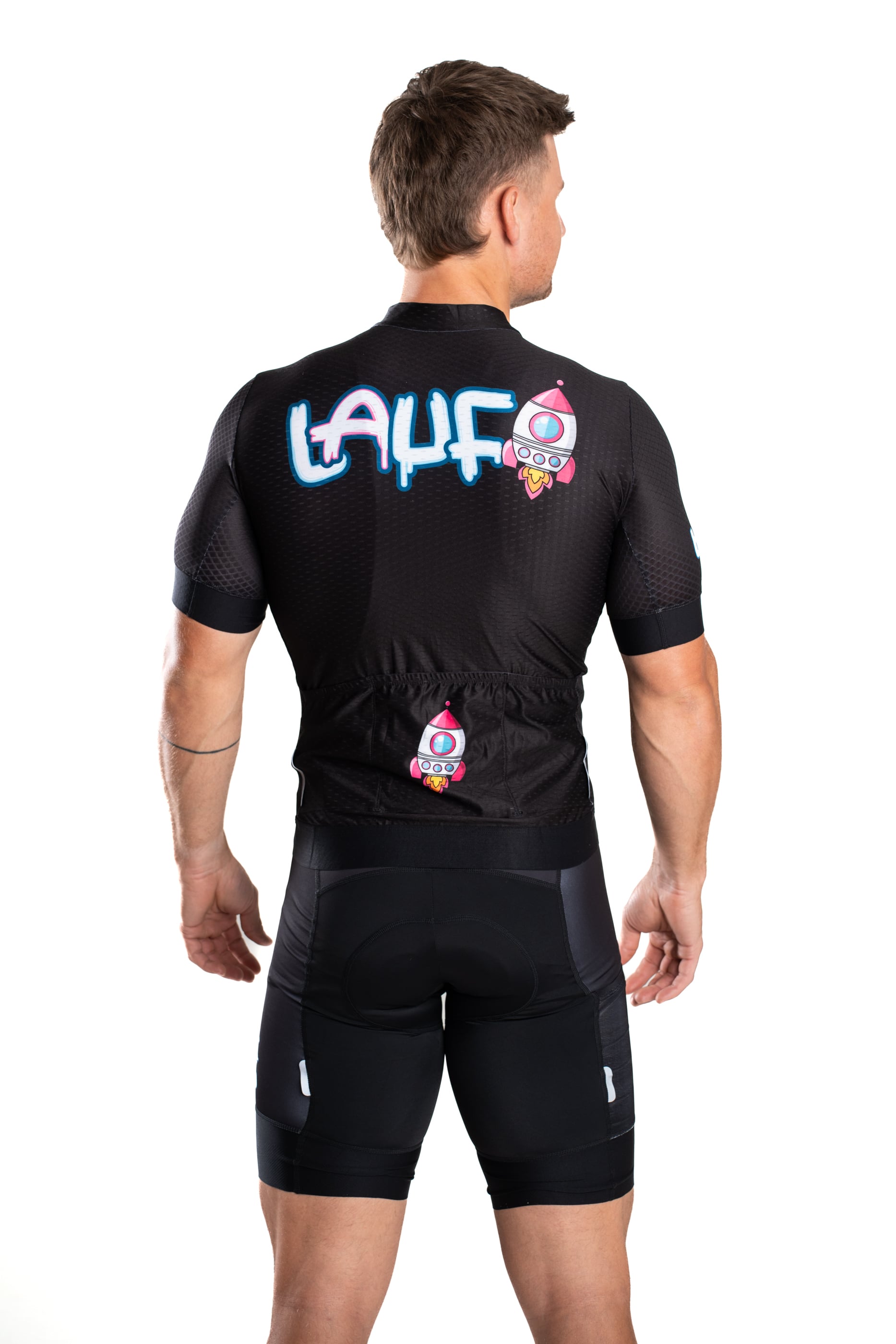 BrainMax LAUF cyklistický set, dres a kraťasy, černý Velikost: L Obrázek