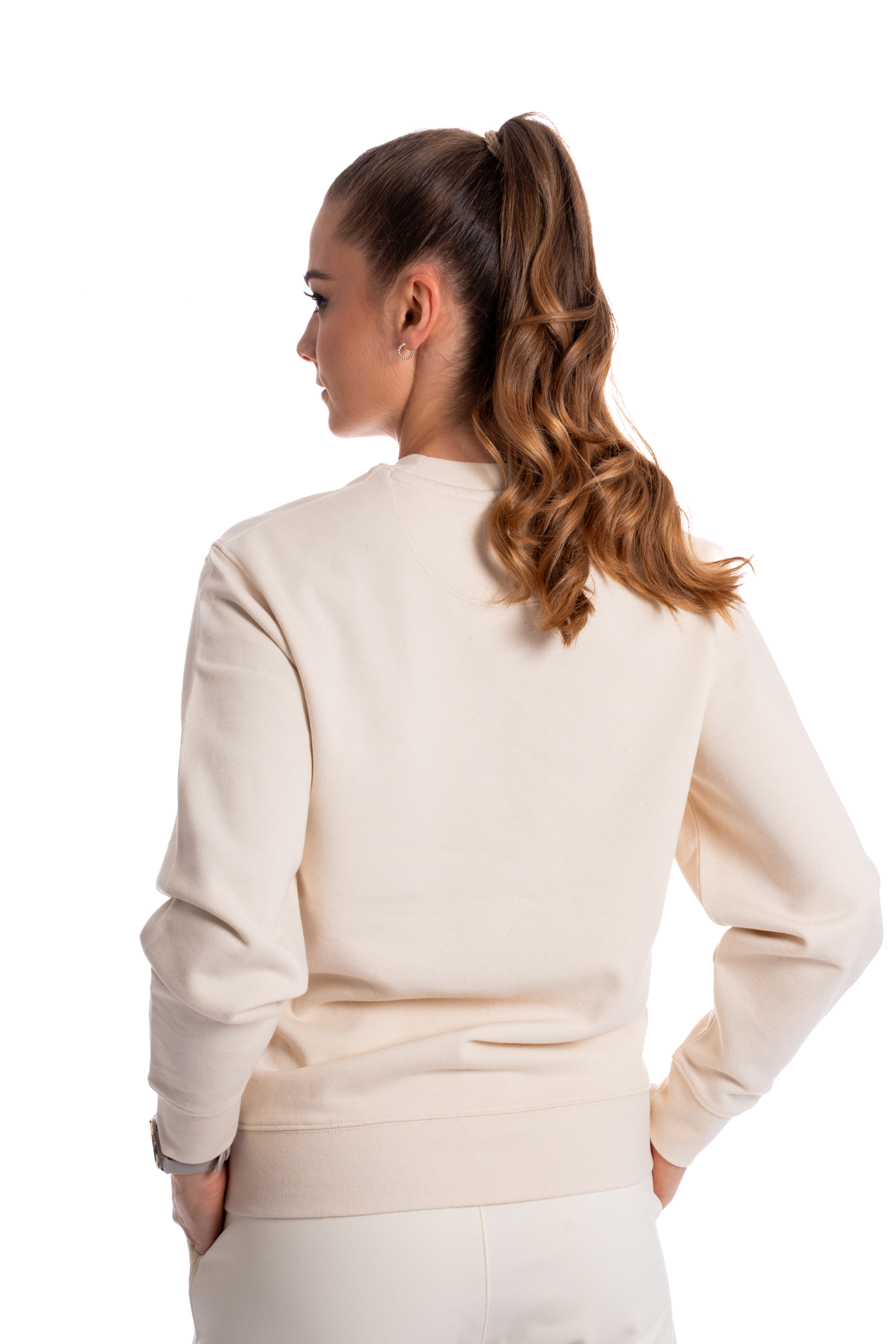 BrainMax unisex béžová mikina, BIO bavlna Velikost: M Obrázek