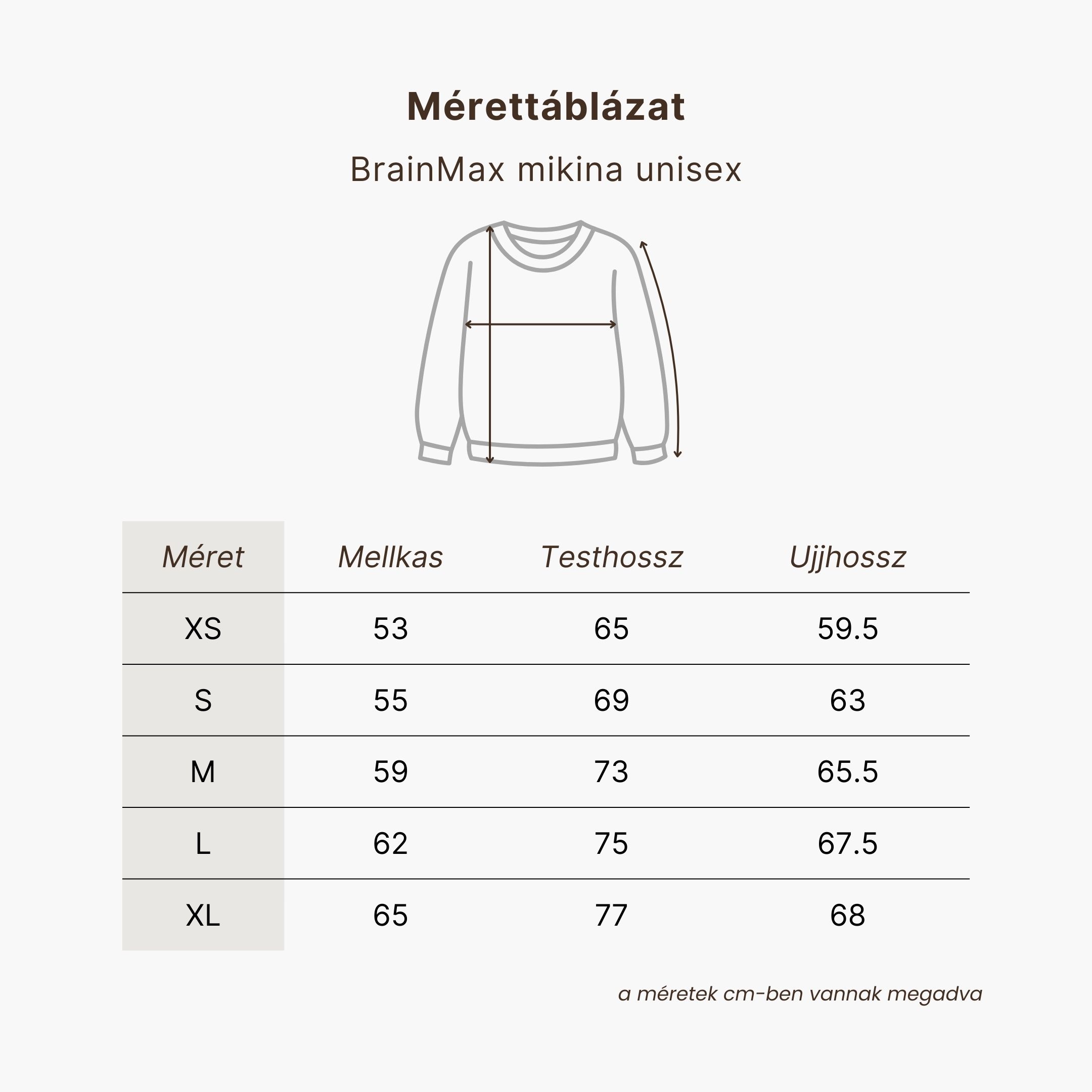 BrainMax unisex béžová mikina, BIO bavlna Velikost: M Obrázek